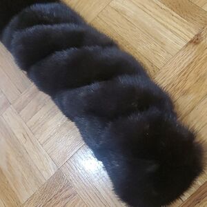 Real MINK Fur Swirl Scarf Collar Headband